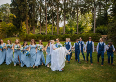 bride and groom wedding party wedding photographer hillsdale michigan michigan wedding photographer