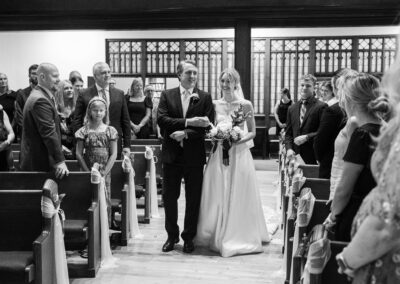bride and father walking down aisle wedding photographer hillsdale michigan michigan wedding photographer